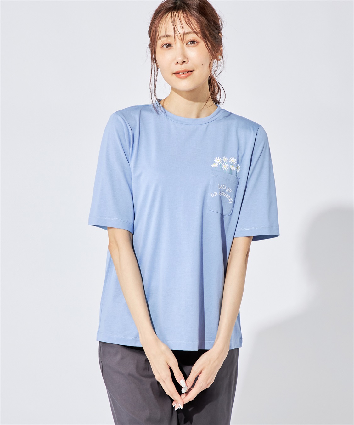 DECOY 【冷感】【汗じみ防止】ひやさらポケットプリントTシャツ_variation_2