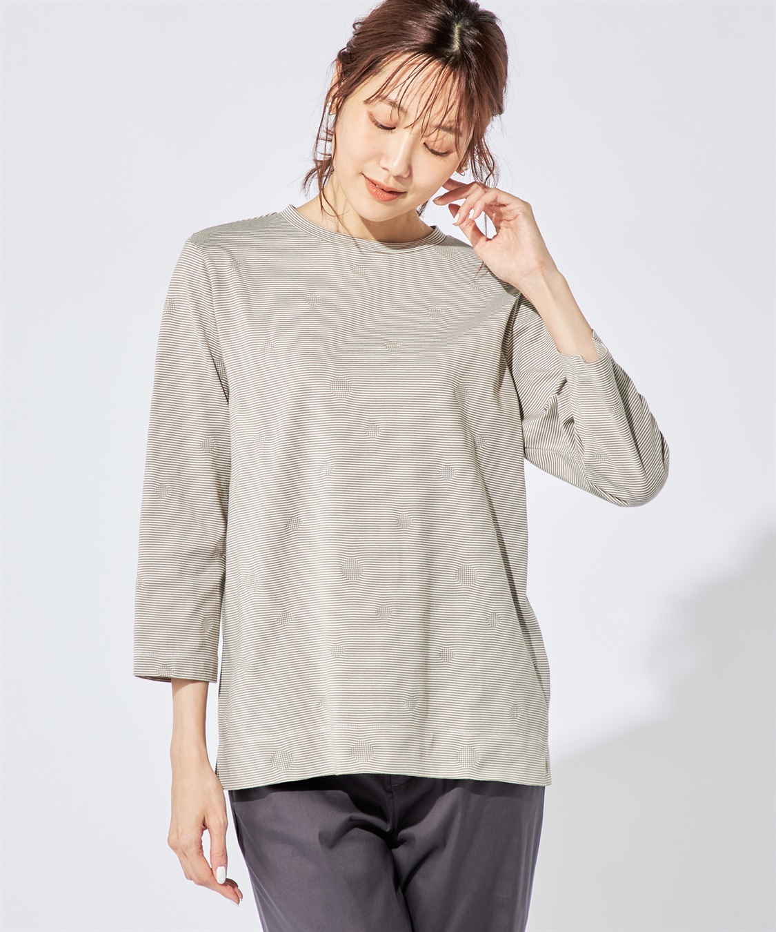 DECOY ボーダードットTシャツ_variation_2