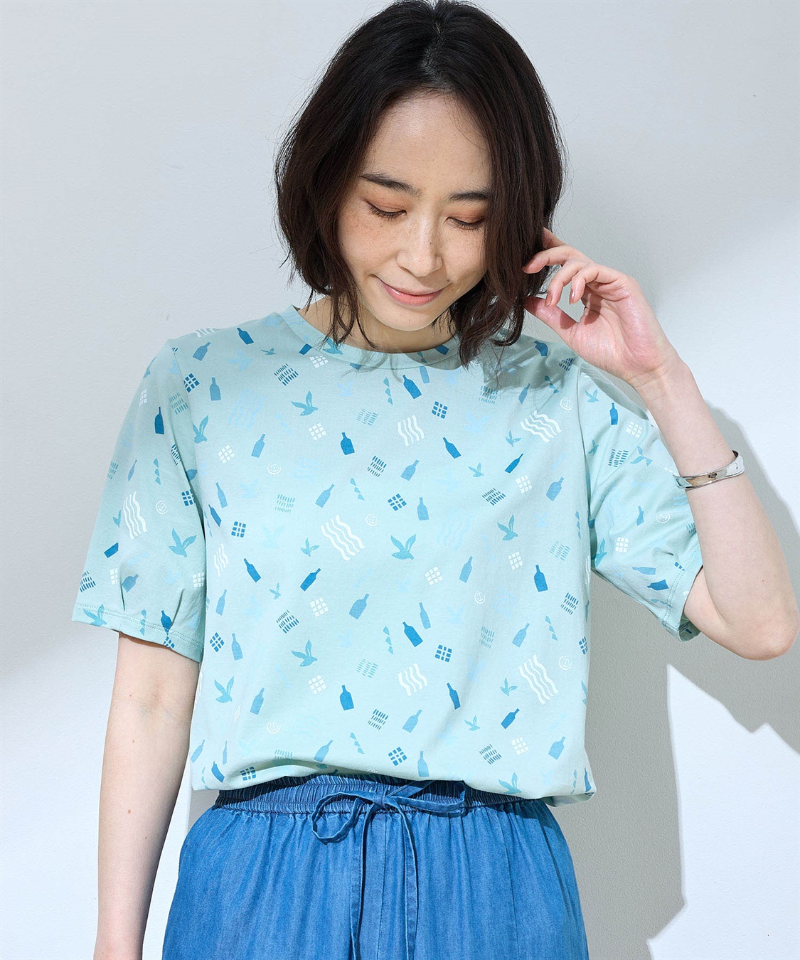 DECOY 【ひやさら】【UVカット】【友桝飲料コラボ】プリントチュニックTシャツ_variation_2