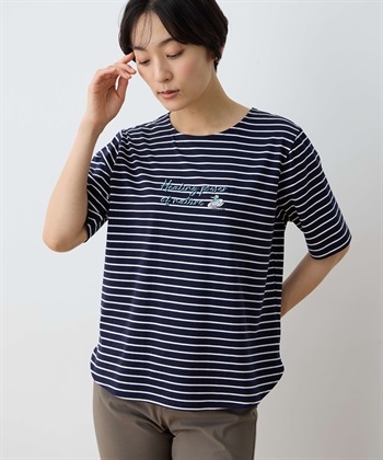 DECOY 【ひやさら】【UVカット】chiyoコイ君ボーダーTシャツ_variationthumb_3