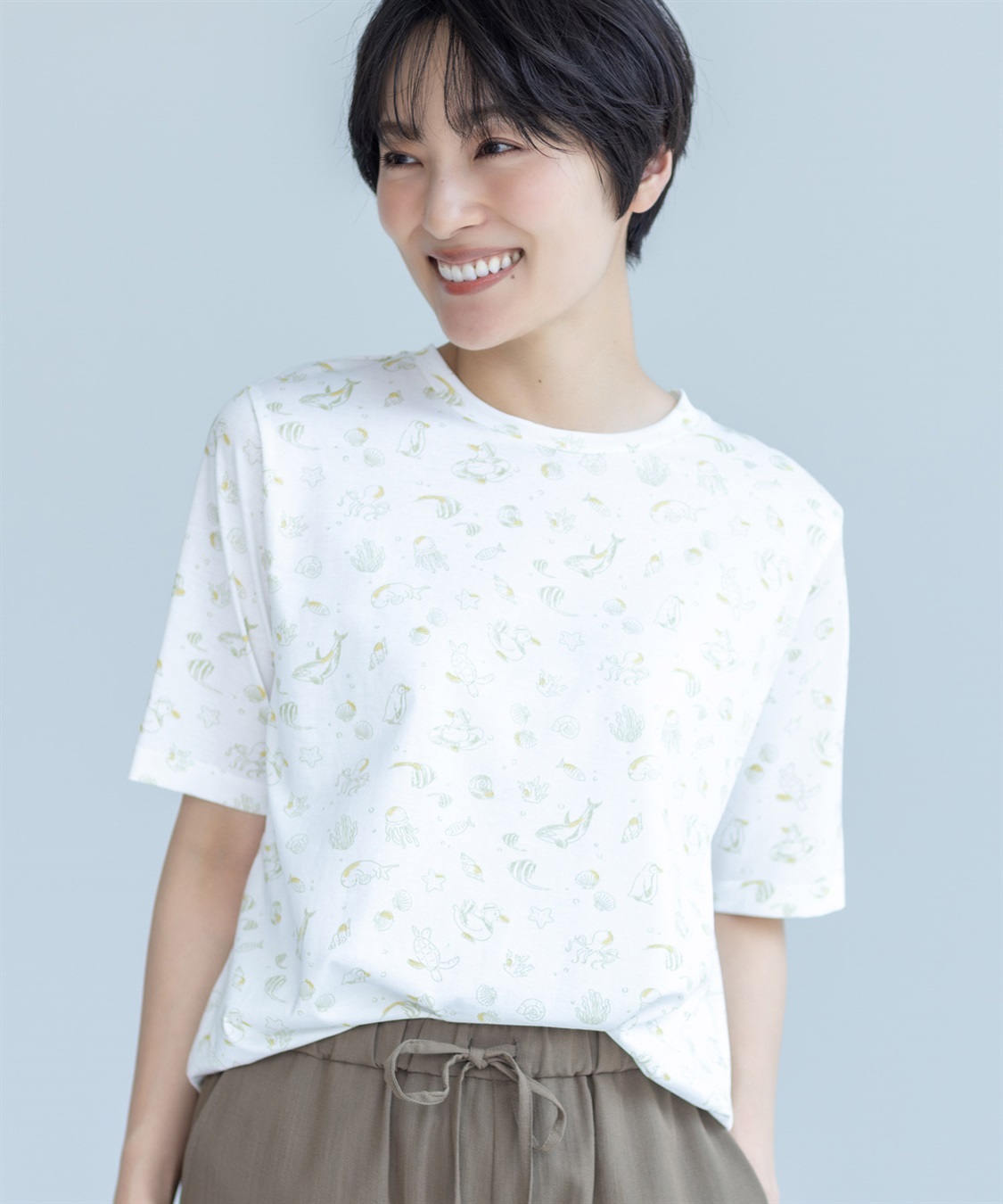 DECOY 【ひやさら】【UVカット】chiyoコイ君総プリントTシャツ_main