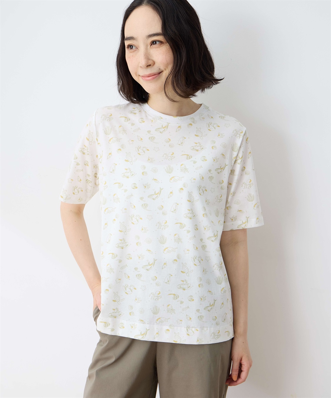 DECOY 【ひやさら】【UVカット】chiyoコイ君総プリントTシャツ_variation_1