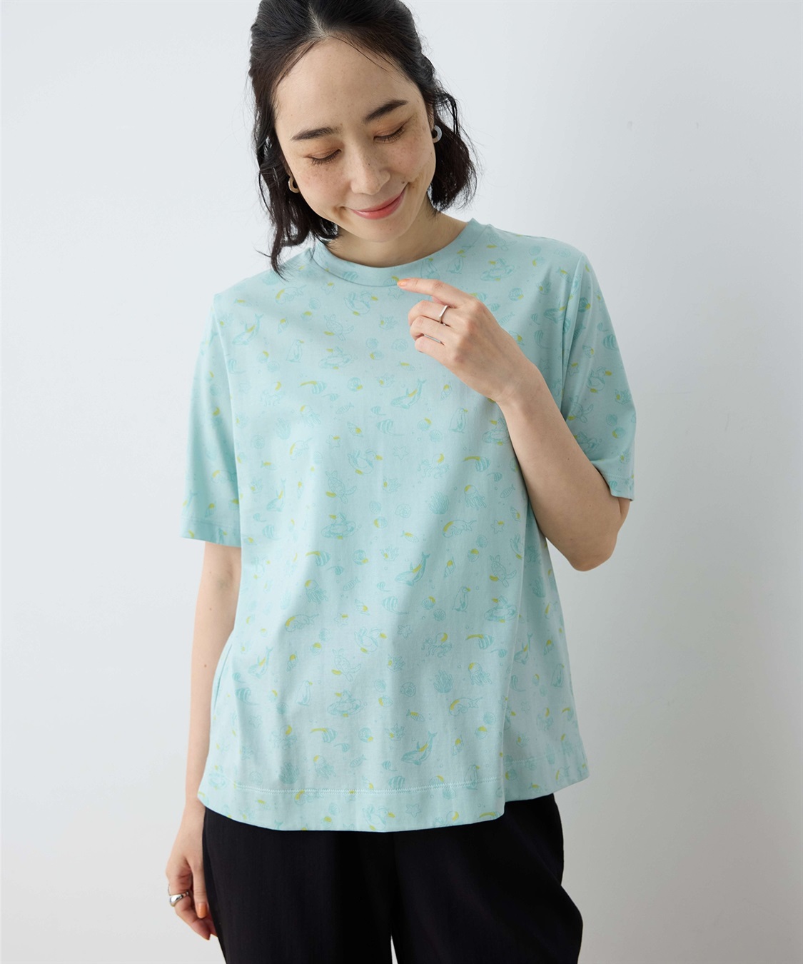 DECOY 【ひやさら】【UVカット】chiyoコイ君総プリントTシャツ_variation_2