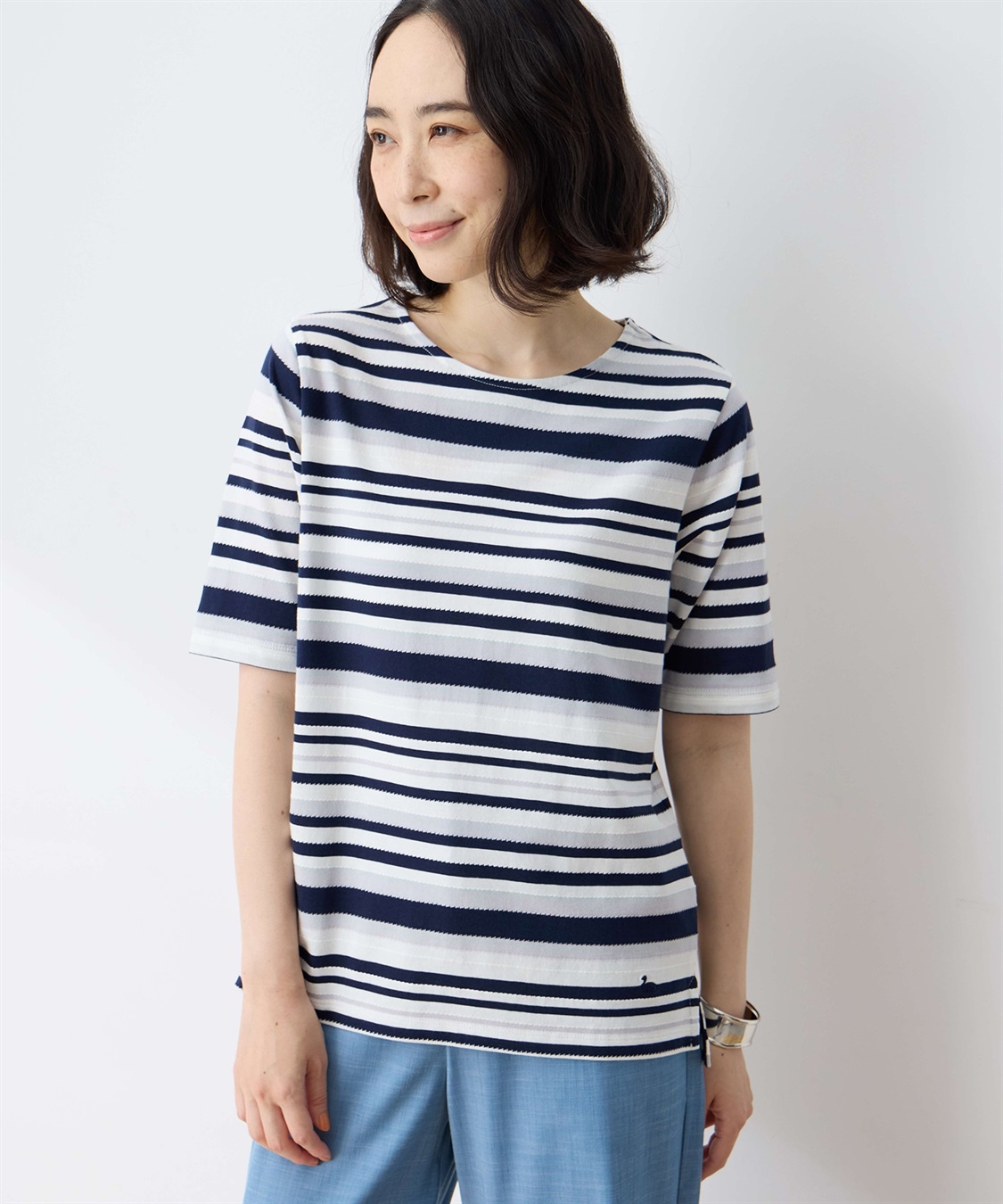 DECOY リップルボーダーTシャツ_variation_2