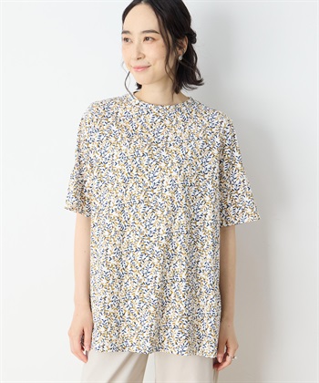 DECOY 【冷感】【UVカット】ひやさらコットンプレミアム袖ギャザーチュニックTシャツ_variationthumb_2
