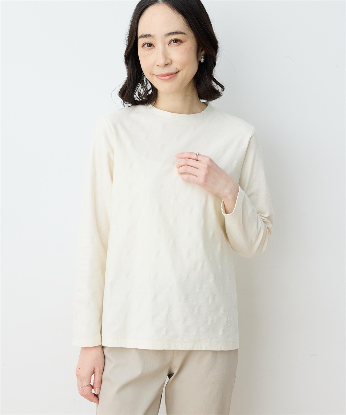 DECOY 【chiyoさんコラボ】ロンドンマーチコイくんジャガードTシャツ【オーガニックコットンブレンド】_variation_1