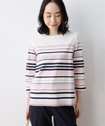 DECOY パネルボーダーＴシャツ【オーガニックコットンブレンド】_variationthumb_1