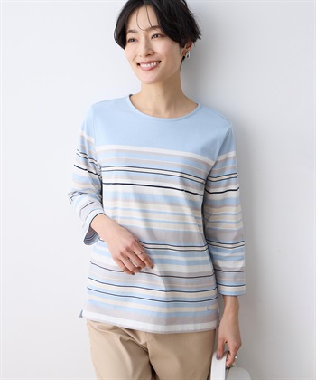 DECOY パネルボーダーＴシャツ【オーガニックコットンブレンド】_variationthumb_2