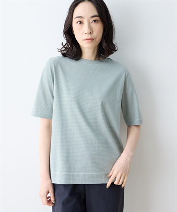 DECOY ミジンボーダー5分袖Tシャツ【オーガニックコットンブレンド】_variationthumb_2