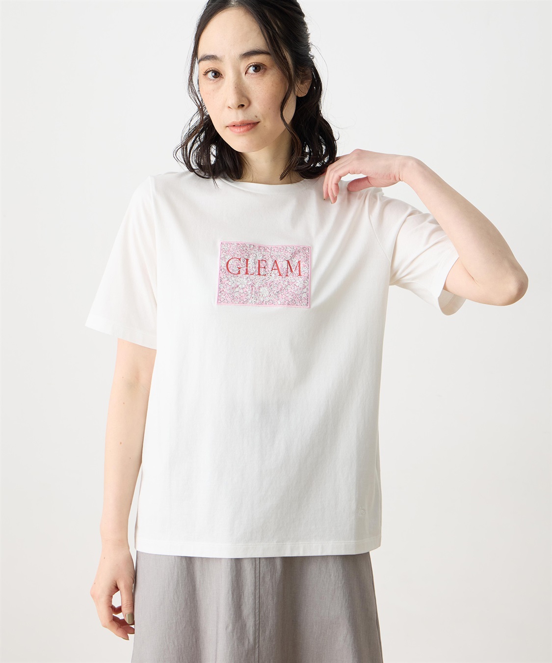 DECOY 【Liberty】リバティプリント半袖Tシャツ【UVカット・接触冷感・オーガニックコットンブレンド】_main