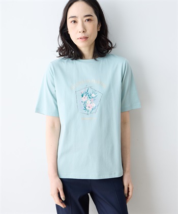 DECOY 【ひやさらコットン】フラワープリントTシャツ【綿100％・接触冷感・UVカット】_variationthumb_2
