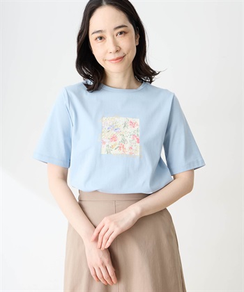 DECOY 【ひやさらコットン】フラワープリントTシャツ【綿100％・接触冷感・UVカット】_variationthumb_2