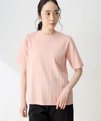 DECOY 【ひやさらコットン】ジャガードチュニックTシャツ【綿100％・接触冷感・UVカット】_variationthumb_2