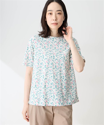 DECOY 【ひやさらコットン in Blooomコラボ】総柄プリントTシャツ【綿100％・接触冷感・UVカット】_variationthumb_2