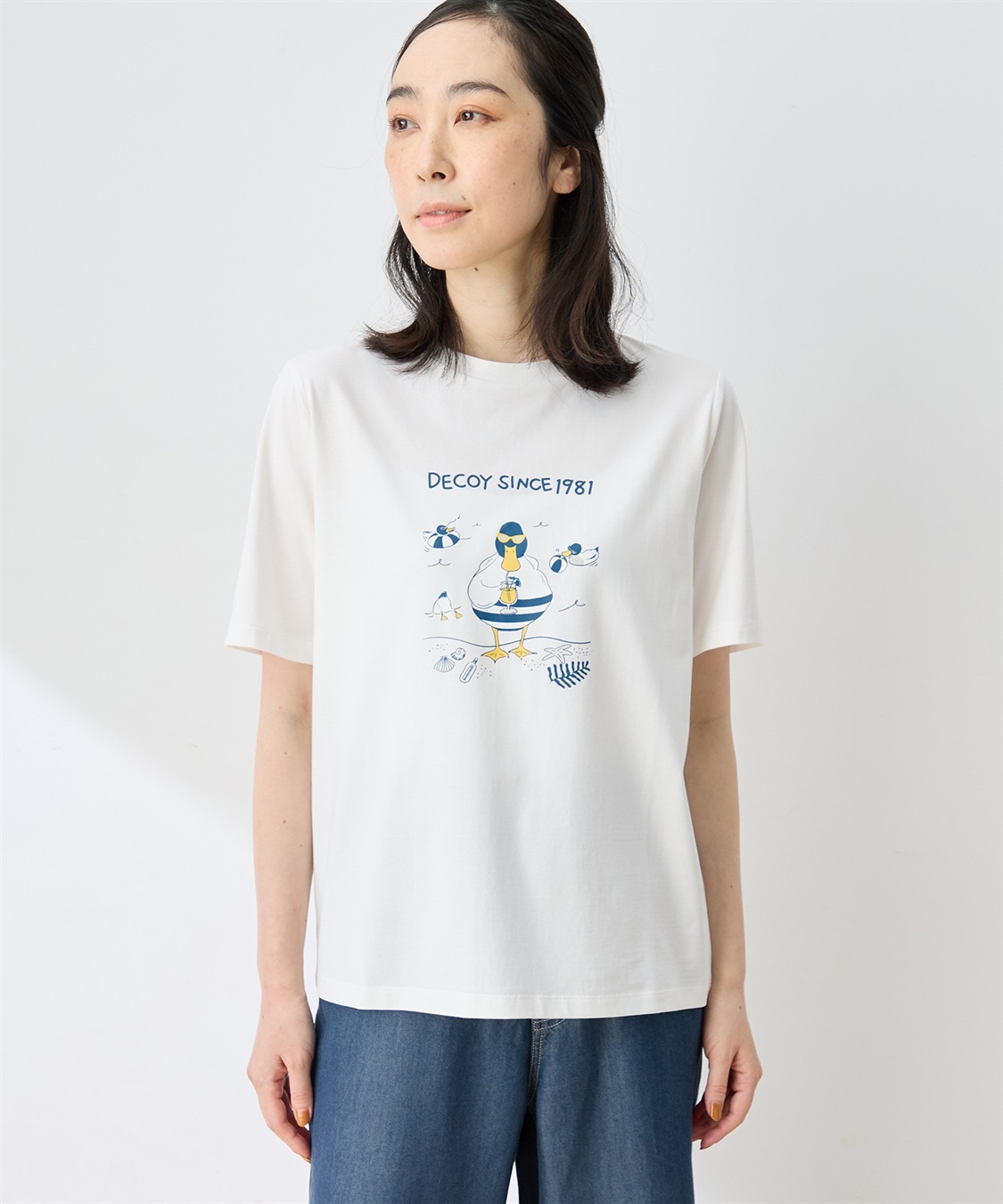 DECOY 【ひやさらコットン トムさんコラボ】コイくんプリントTシャツ【綿100％・接触冷感・UVカット】_variation_1