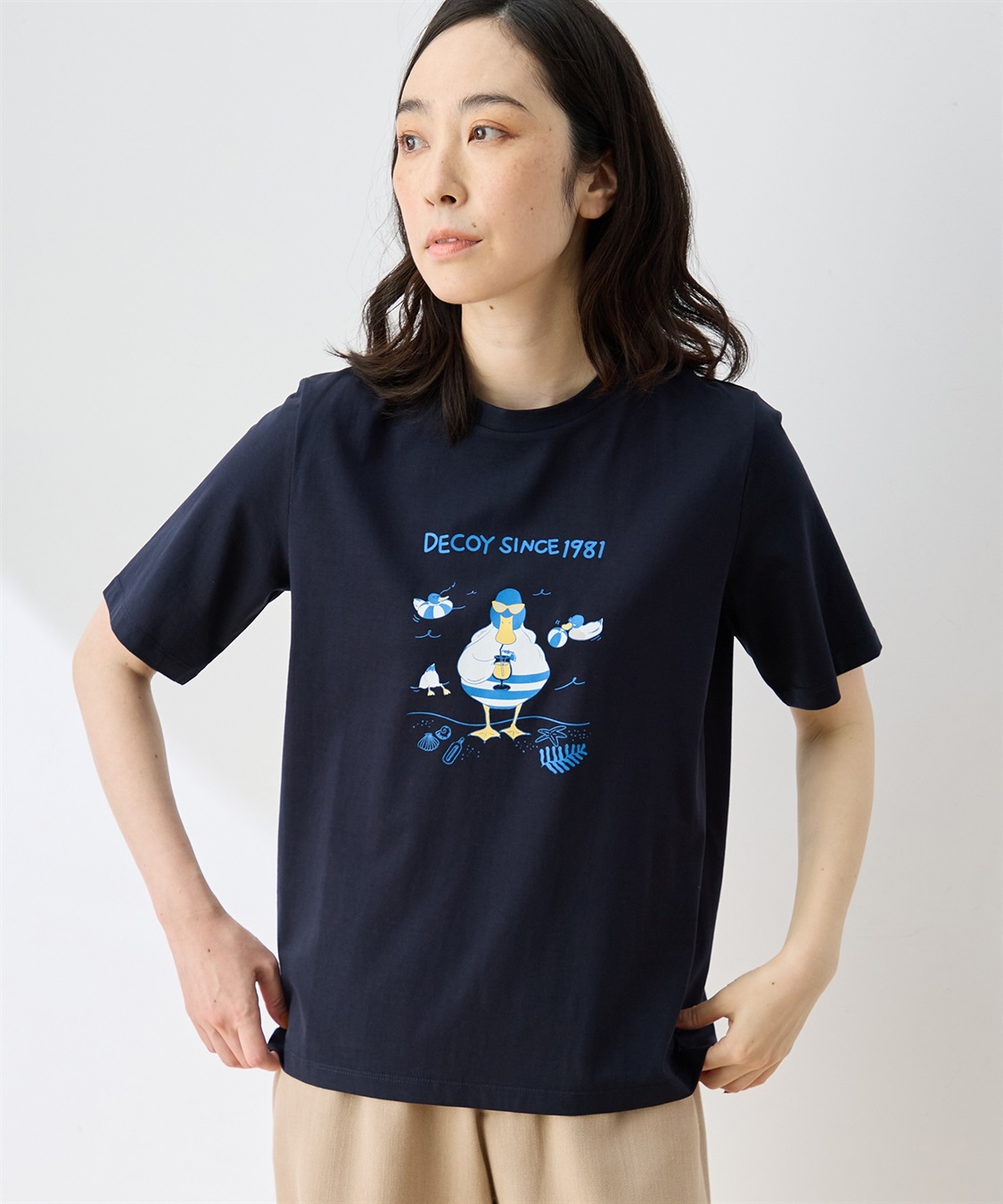 DECOY 【ひやさらコットン トムさんコラボ】コイくんプリントTシャツ【綿100％・接触冷感・UVカット】_variation_3