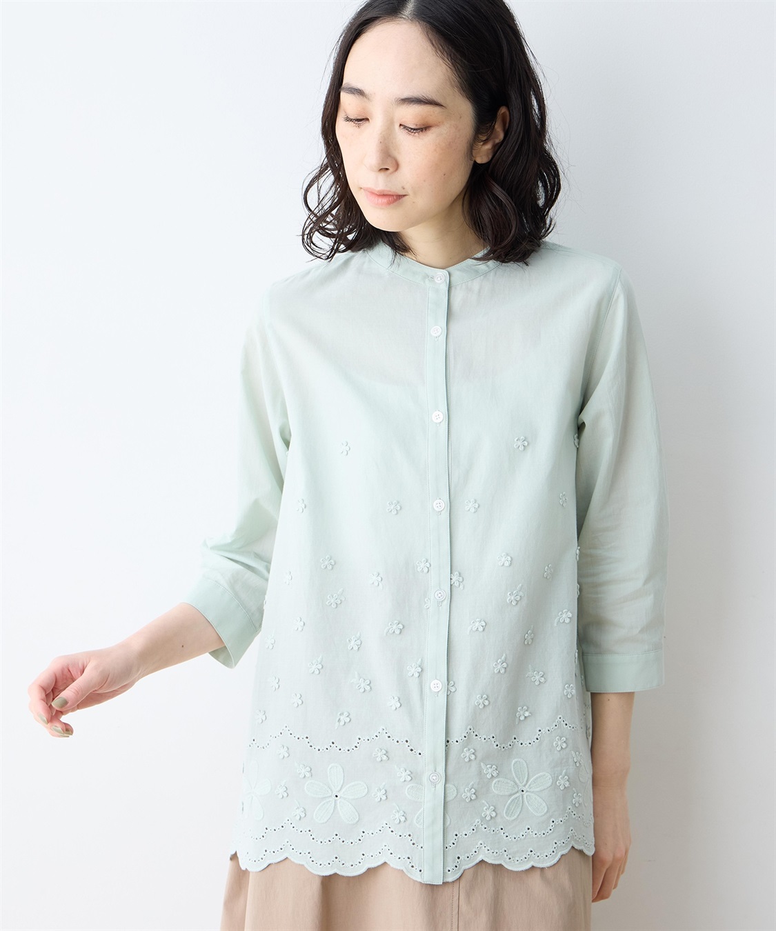DECOY フラワープリント刺繍ブラウス_variation_2