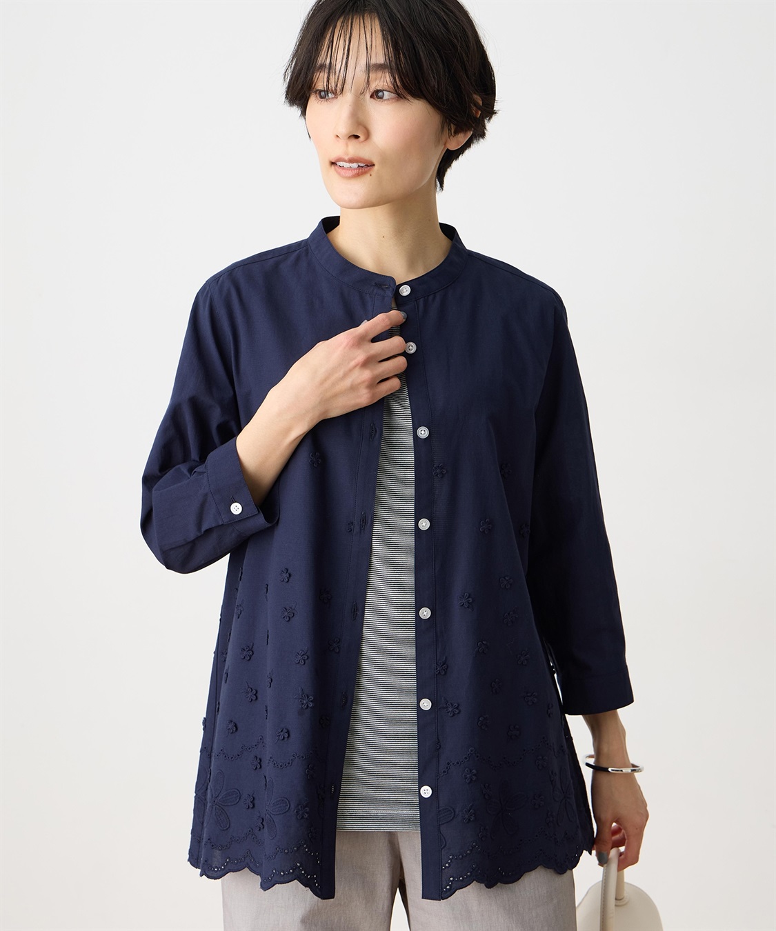 DECOY フラワープリント刺繍ブラウス_variation_3