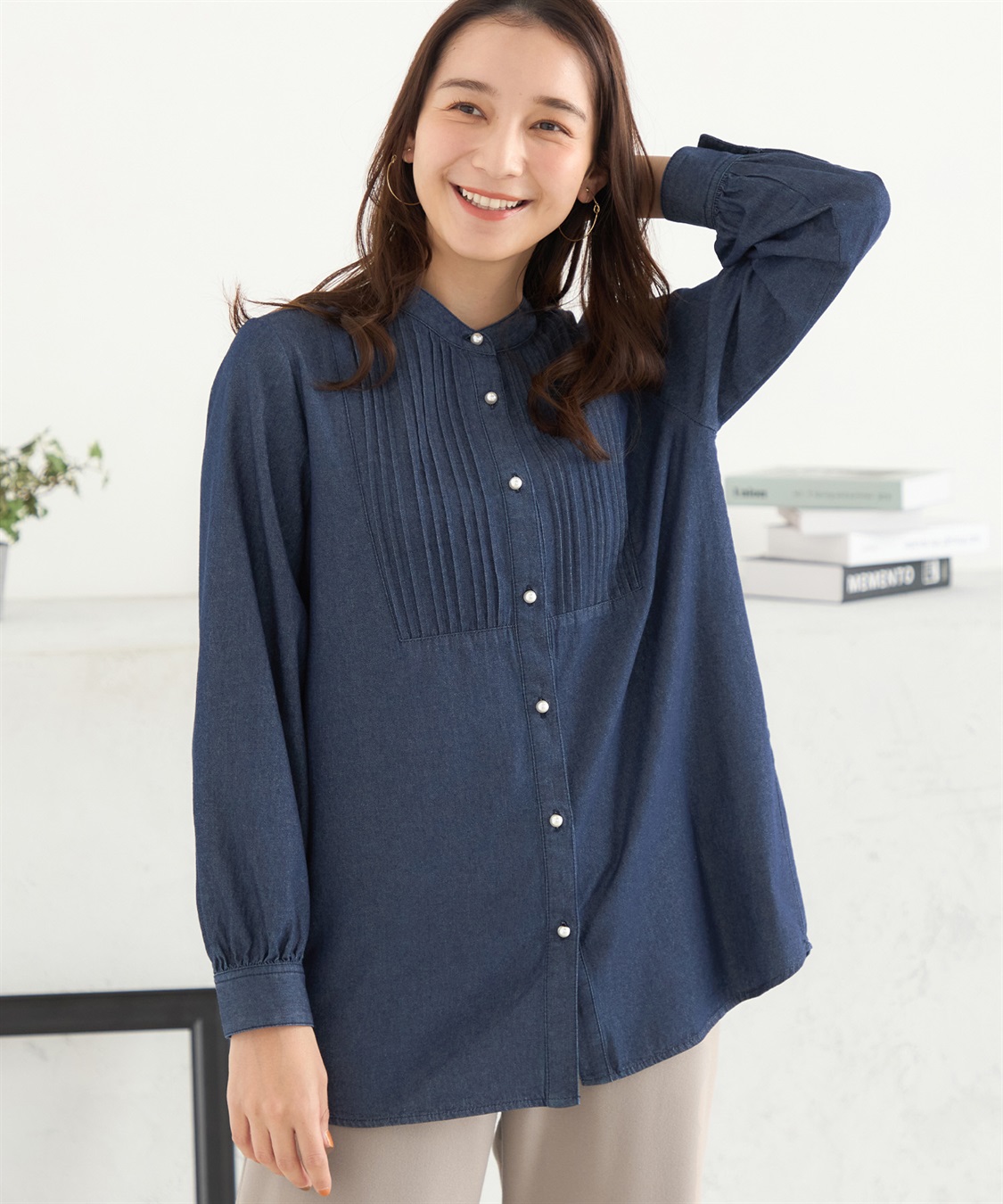 DECOY デニムロングシャツ_main