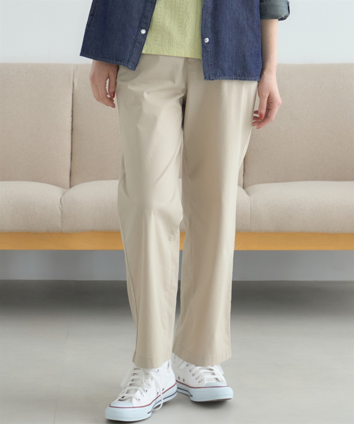 DECOY ストレッチストレートパンツ_main