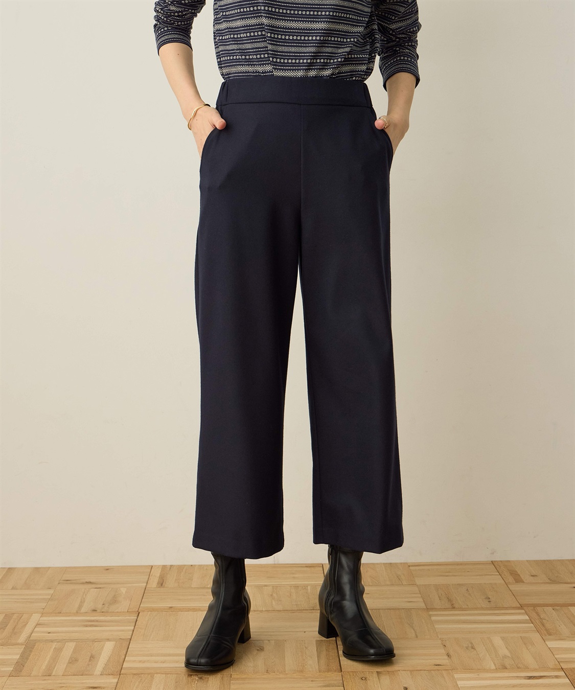 DECOY 裏起毛ワイドパンツ58cm丈_variation_3