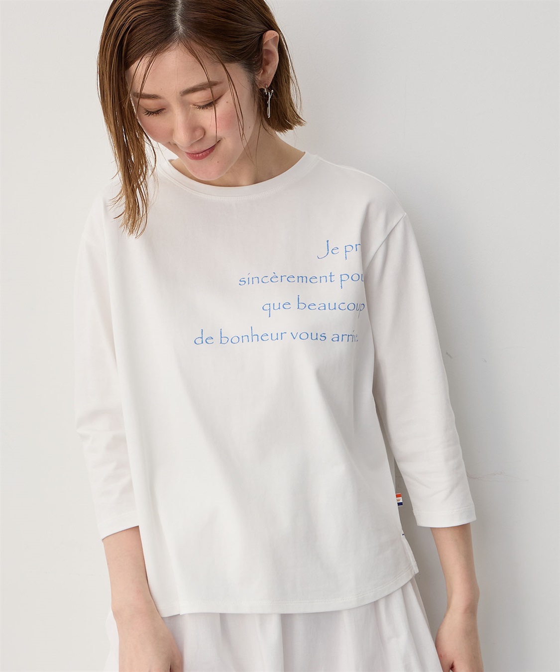 Petit Honfleur オーガニックコットンロゴTシャツ_main