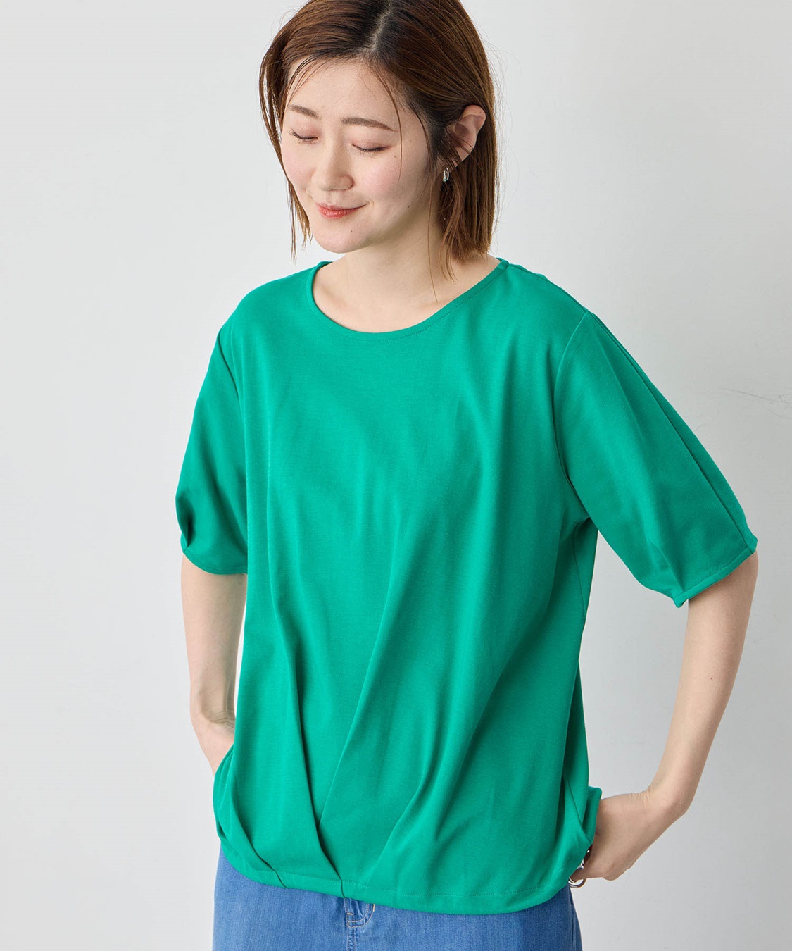 Petit Honfleur 【冷感】【UVカット】ドロストTシャツ_main