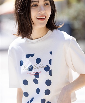 ドットプリントTシャツ