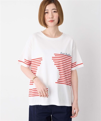 Petit Honfleur 【冷感】デザインボーダーＴシャツ_variationthumb_1
