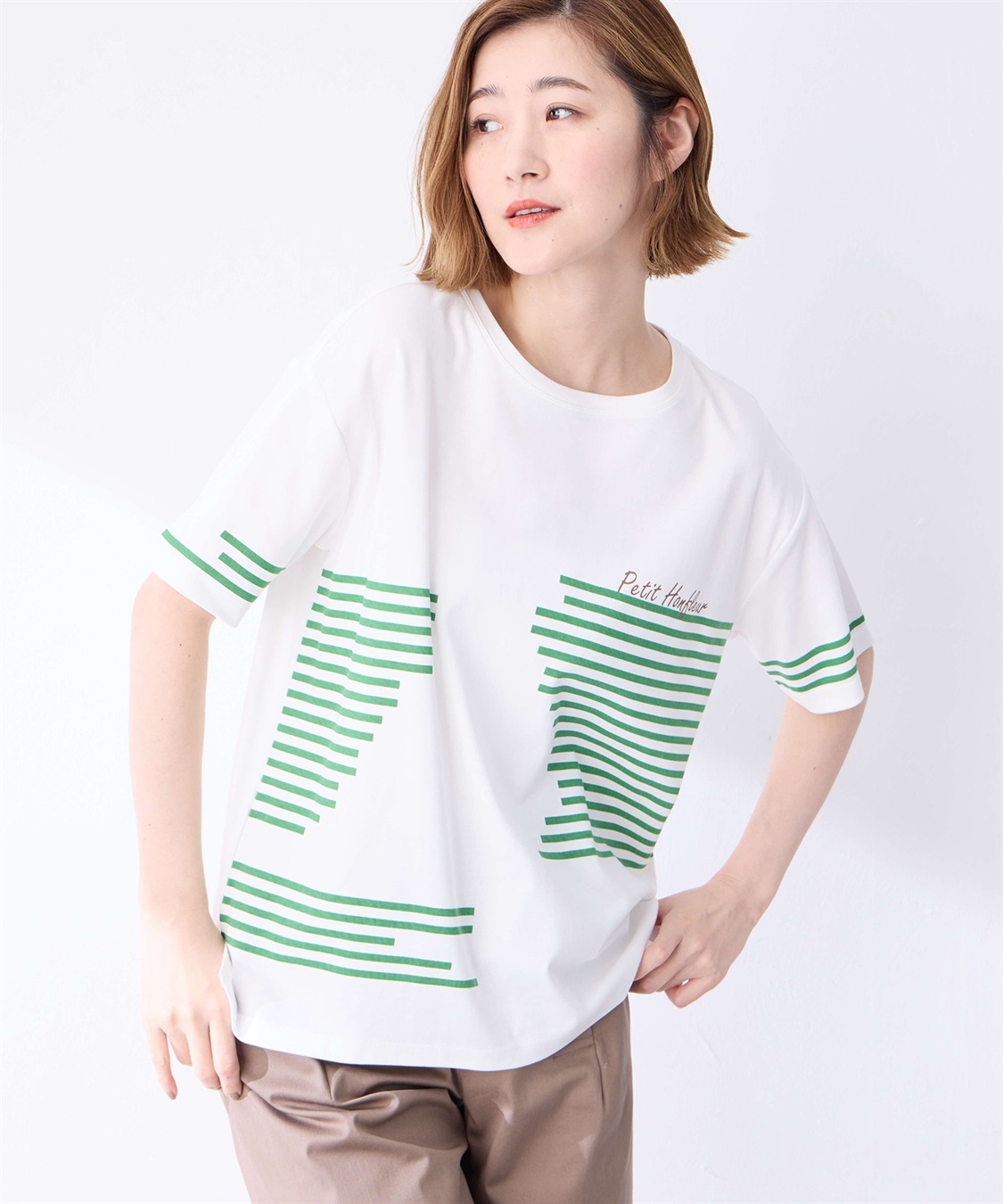 Petit Honfleur 【冷感】デザインボーダーＴシャツ_variation_2