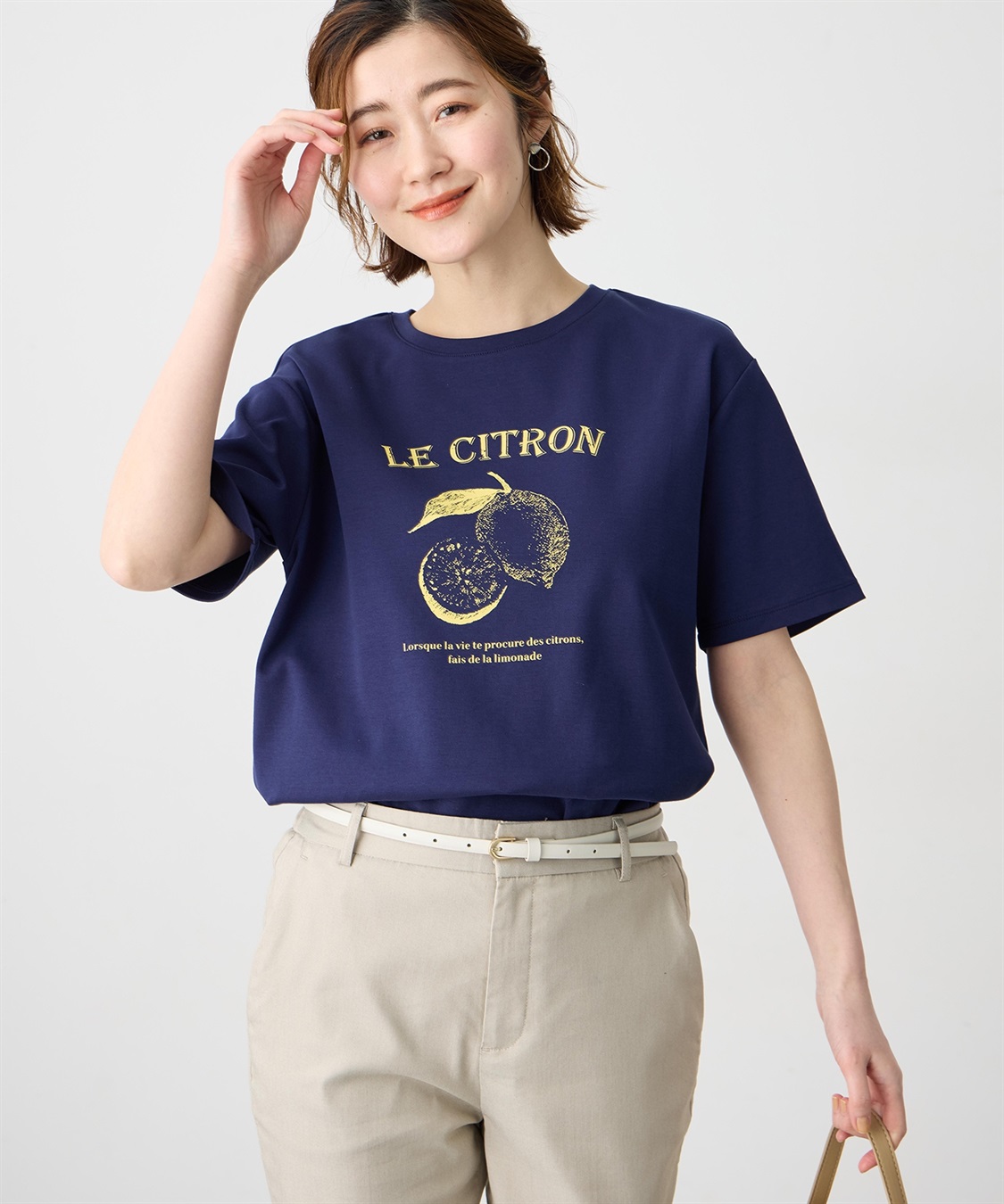 Petit Honfleur フルーツプリントTシャツ【オーガニックコットンブレンド・接触冷感・UVカット】_variation_3