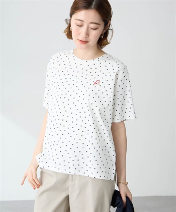 Petit Honfleur ドットプリントTシャツ【オーガニックコットンブレンド・接触冷感・UVカット】_variationthumb_3
