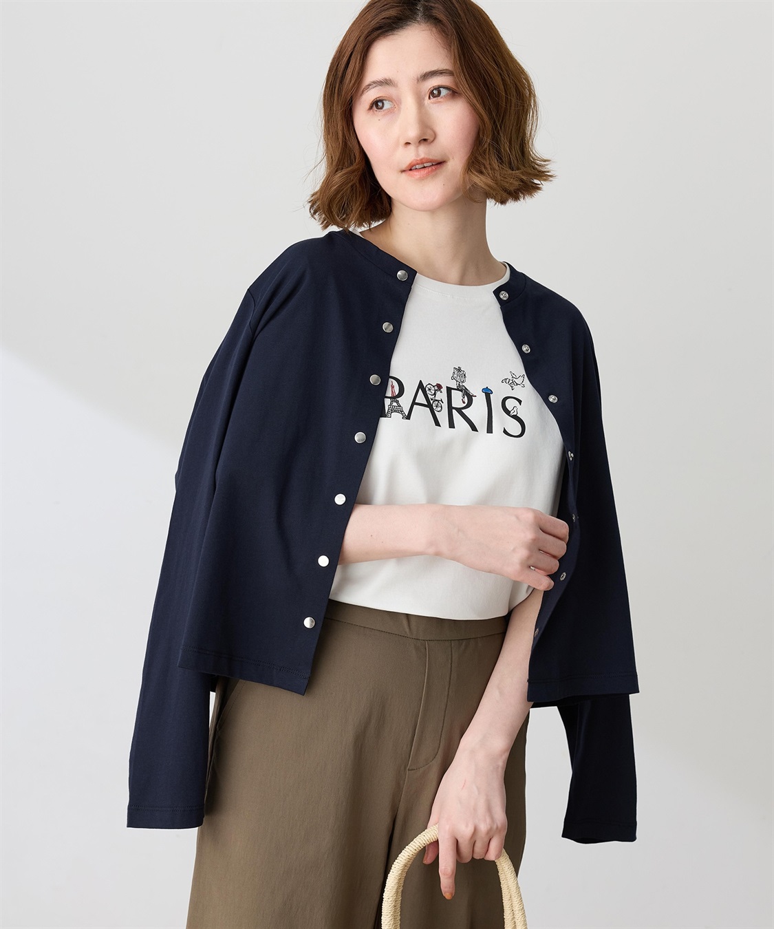 Petit Honfleur シアーコットンクルーネックカットカーディガン【接触冷感・UVカット】_variation_4
