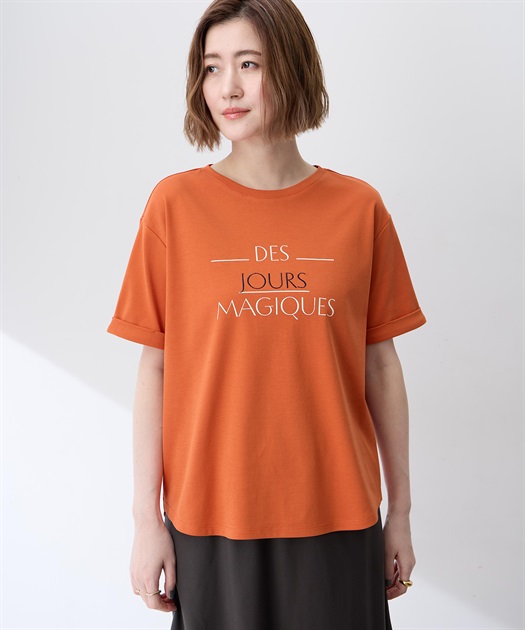 ロゴプリントTシャツ【接触冷感・UVカット・オーガニックコットンブレンド】