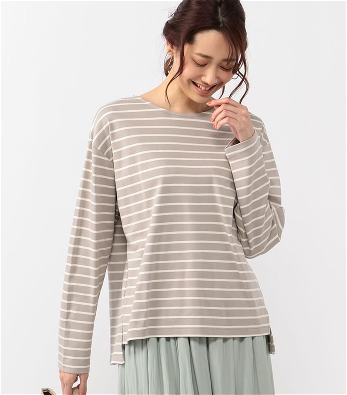 Petit Honfleur ハイゲージスムースボーダーTシャツ_main