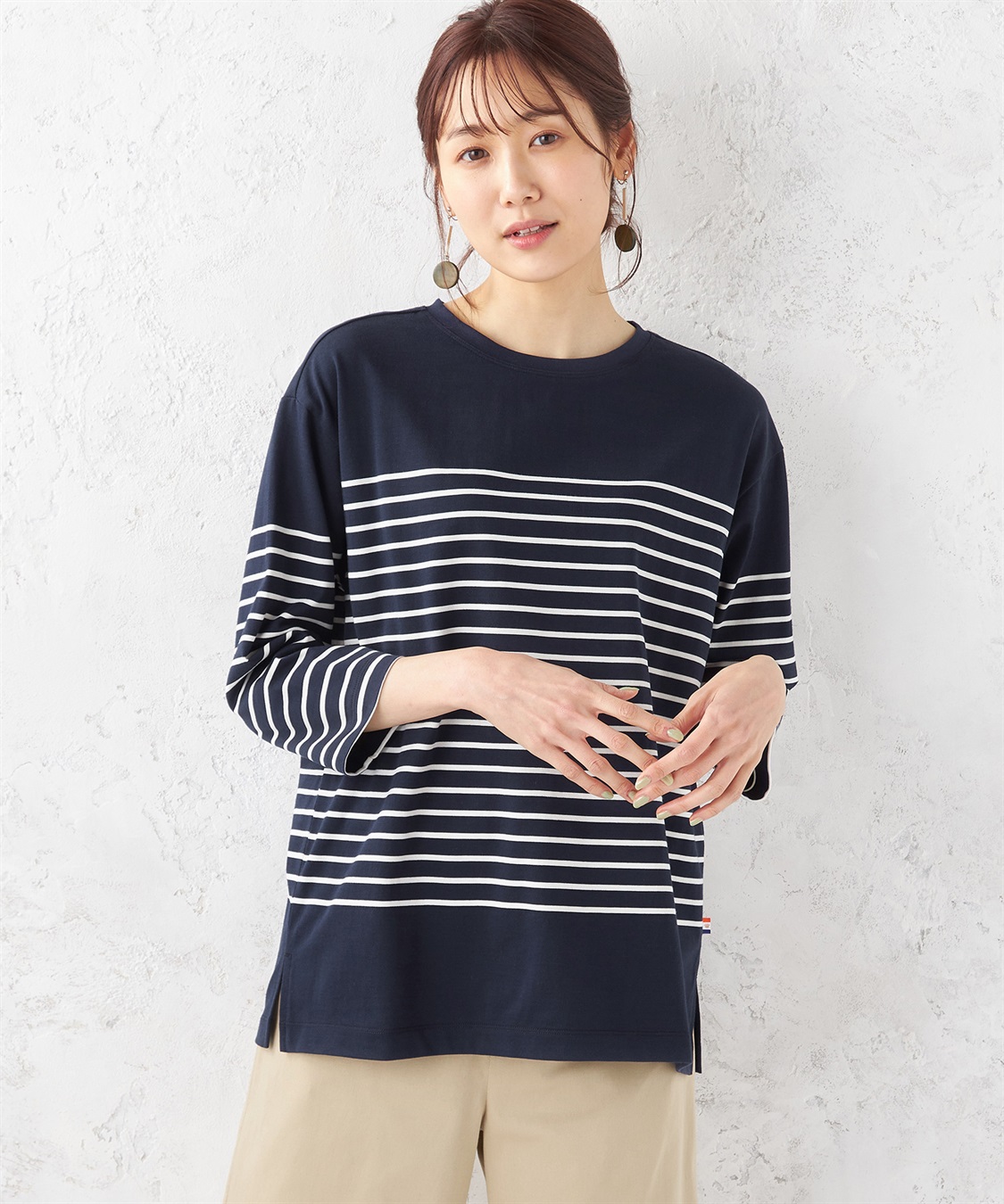 Petit Honfleur パネルボーダーTシャツ_variation_3