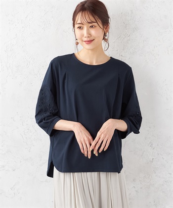 Petit Honfleur カットワーク刺繍スリーブプルオーバー_variationthumb_3