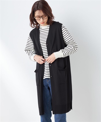 Petit Honfleur ロングニットジレ_variationthumb_1