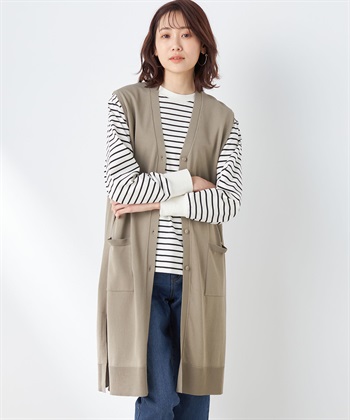 Petit Honfleur ロングニットジレ_variationthumb_2