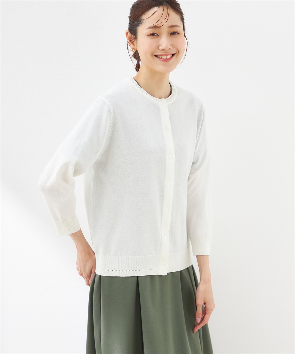 Petit Honfleur クルーネックカーディガン_variation_1