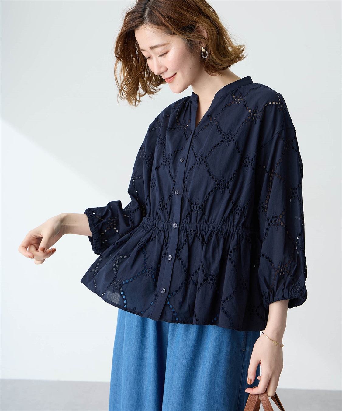 Petit Honfleur レースドロストブラウス_main