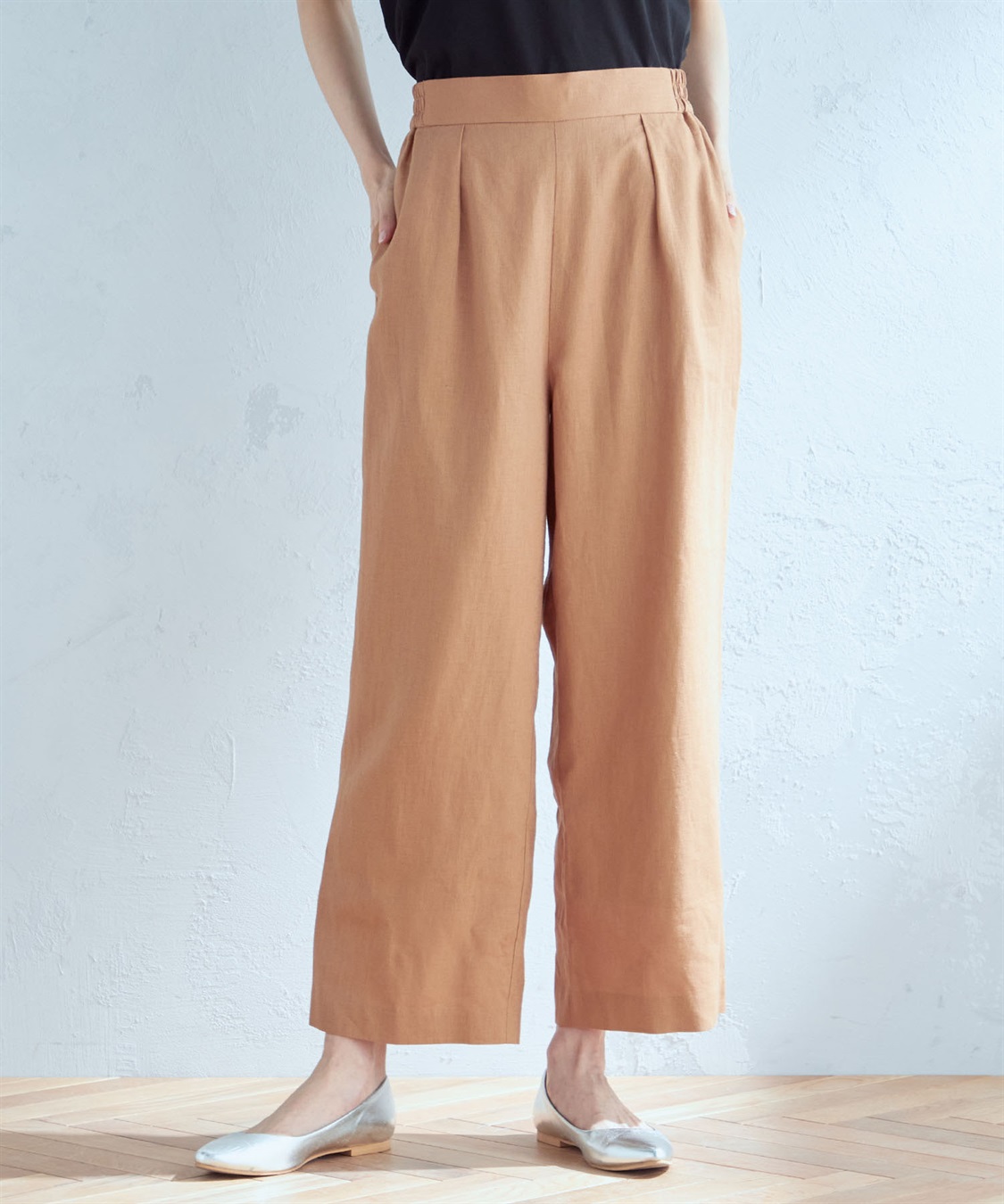 Petit Honfleur リネンブレンドセミワイドパンツ_variation_2