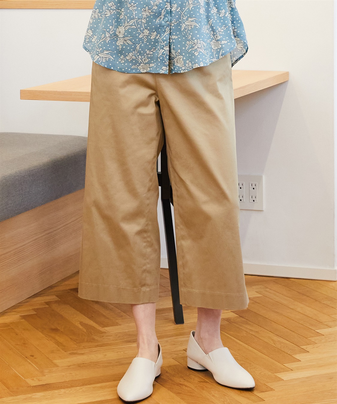 Petit Honfleur サテンストレッチパンツ_main