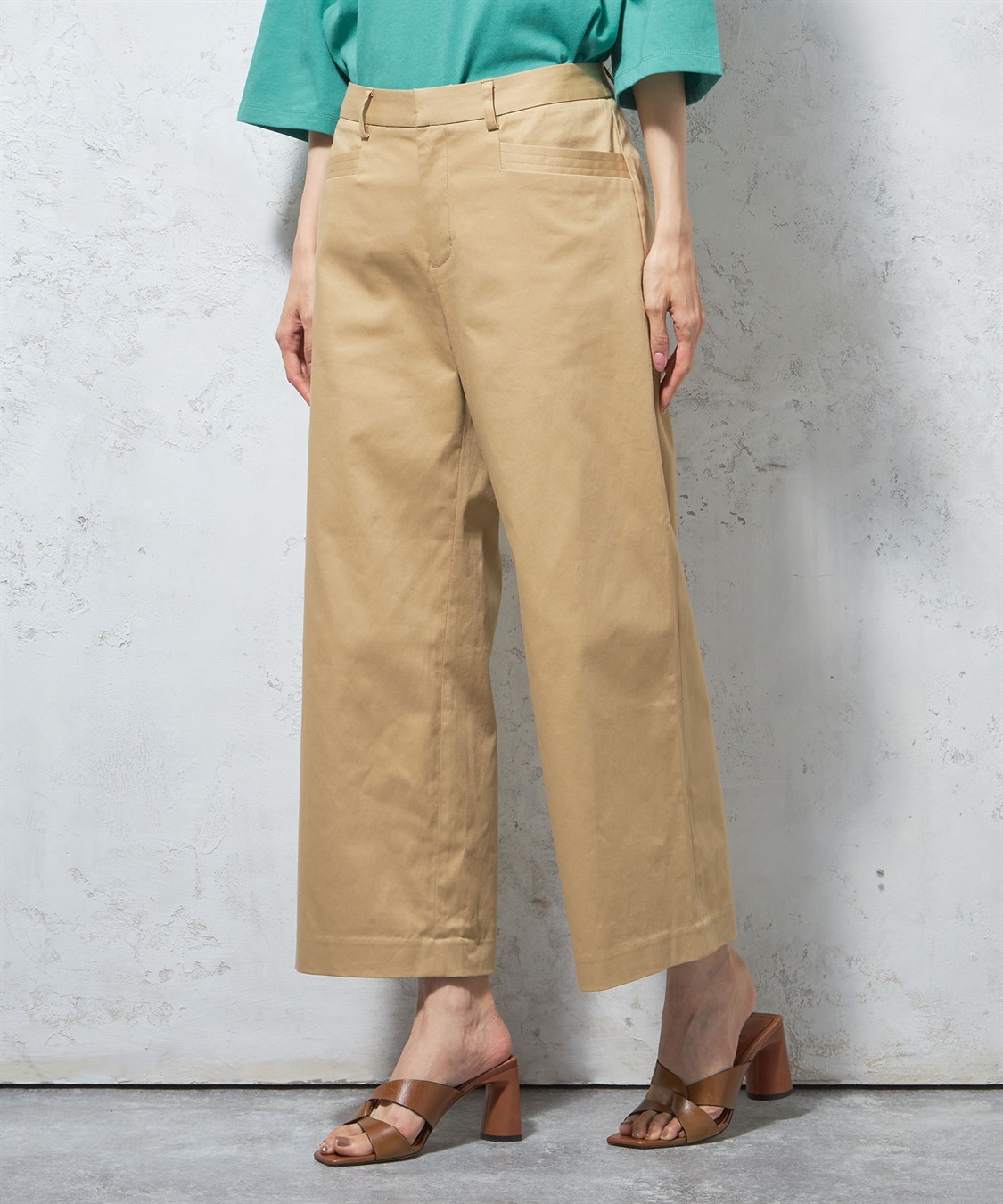 Petit Honfleur コットンサテンチノパンツ_variation_1
