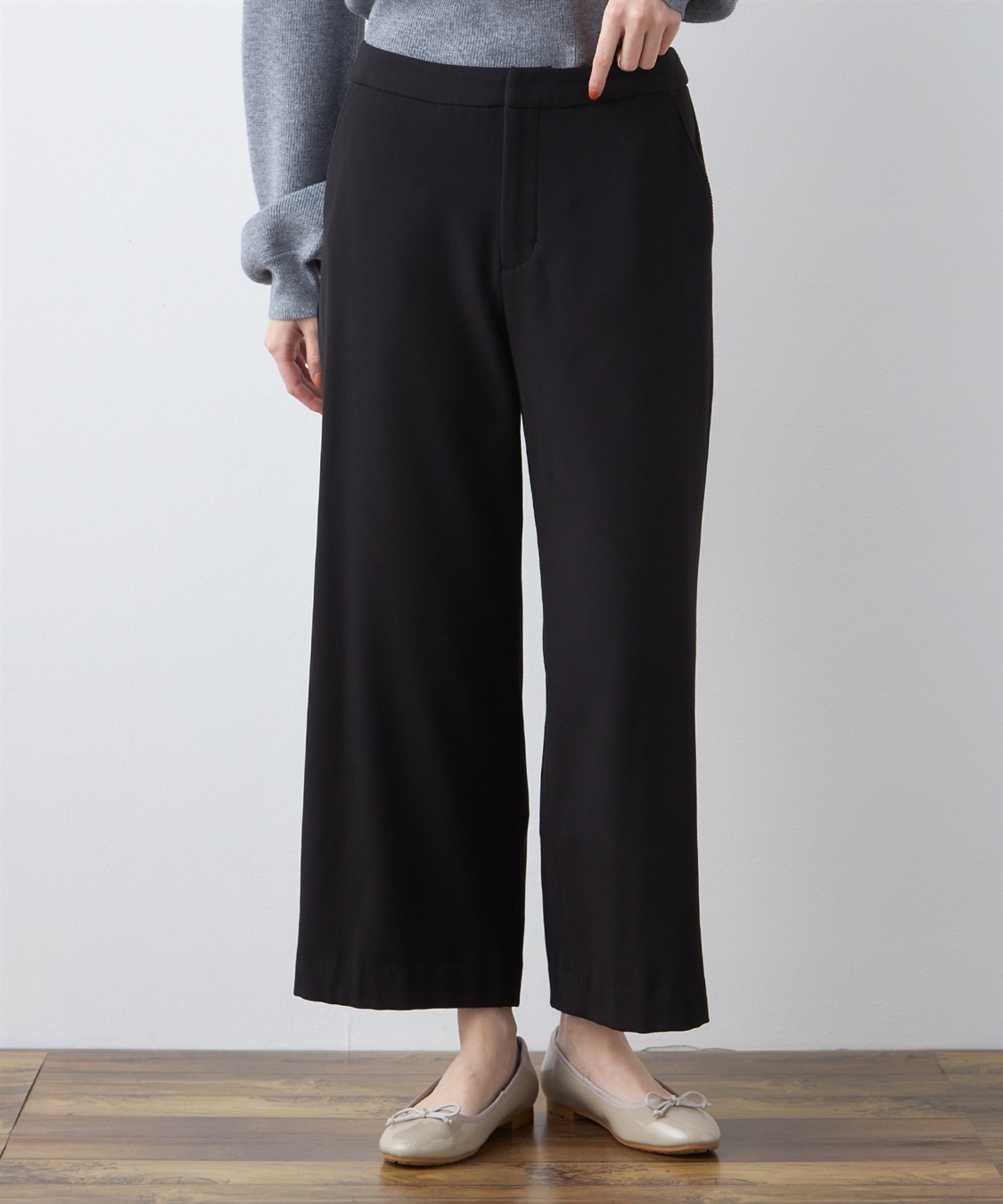Petit Honfleur 裏起毛タックパンツ_variation_1