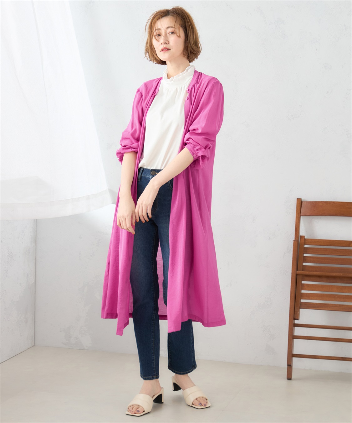 Petit Honfleur シアーシャツワンピース_main