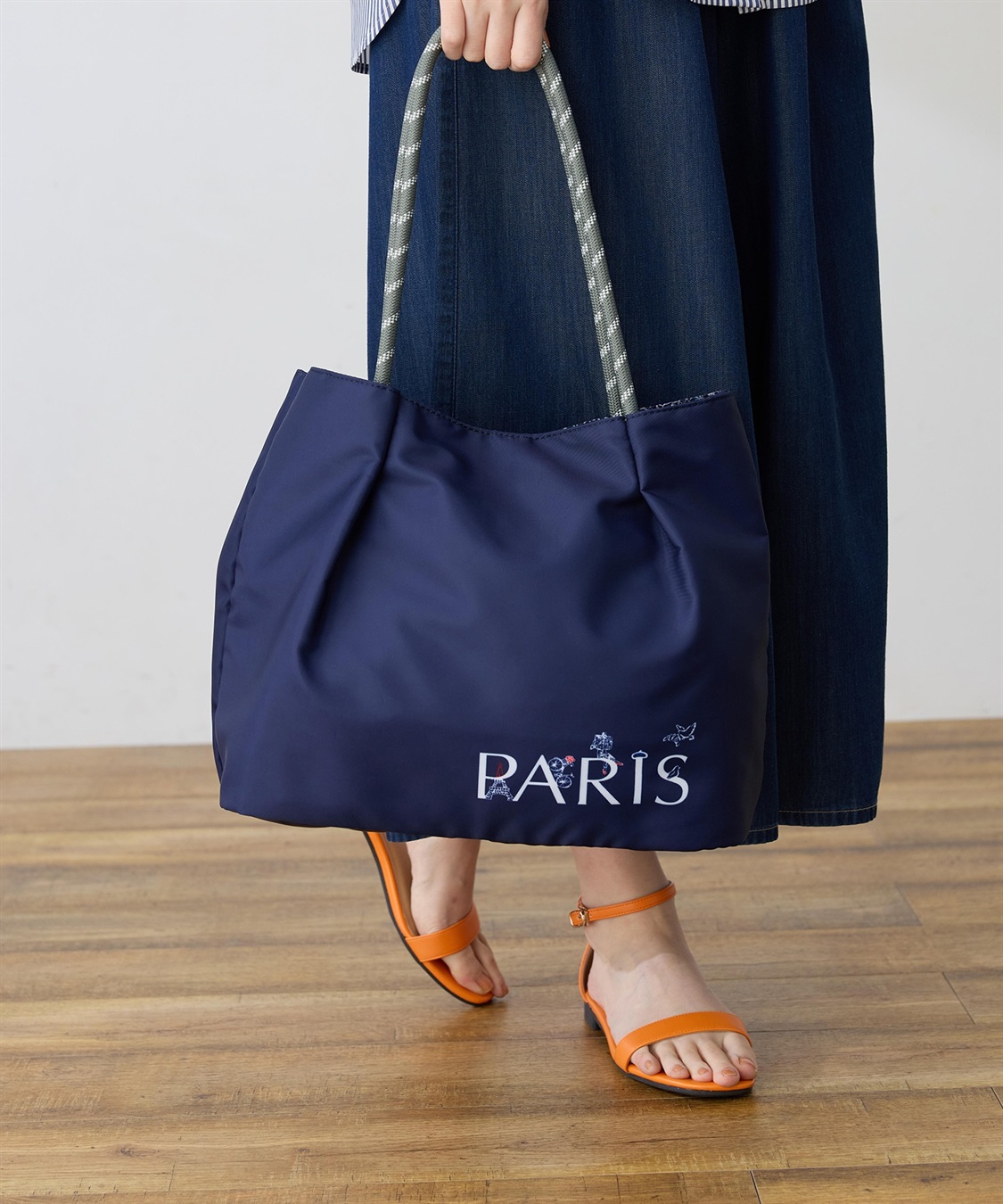 Petit Honfleur 【イラストレーターコラボ】PARISロゴ刺しゅうトートバッグ_variation_2