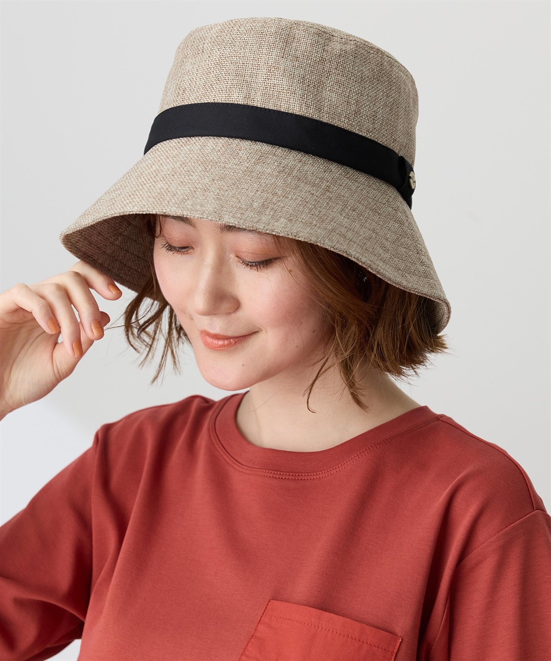 Petit Honfleur ロゴモチーフ付きパッカブルハット【UVカット・遮光・遮熱】_main