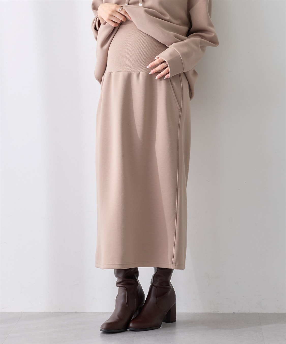 Rosemadame 【セットアップ可】ダンボールナロースカート（マタニティ/ 妊婦服）産前・産後対応）_main