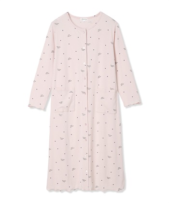 Rosemadame ストレッチリブ　ロゴハートネグリジェ/ ワンピースパジャマ(産前・産後対応 マタニティ＆授乳服 ルームウェア)_variationthumb_2